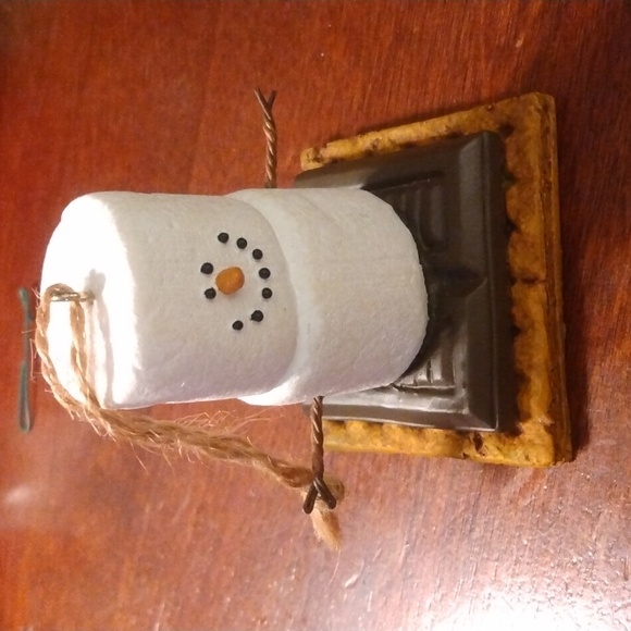 The Original Smores Christmas Ornament Marshmallow, Graham Cracker & Chocolate - Picture 2 of 8